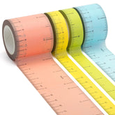 Ruler Washi Tape 4-Pack, 10 Yards Each, Measuring Tape