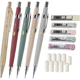 Vintage Mechanical Pencil Set - 5 Sizes with HB Leads
