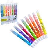 Bible Gel Highlighters (8 Pack) - Assorted Colors, No-Bleed, Twist-Up, Sharpenable Tips for Journaling & Study