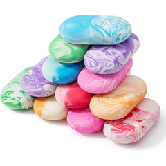 Marble Pencil Erasers, 12 Pack, Large Colorful Erasers for School & Office