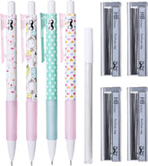 Cute Mechanical Pencil Set with 0.7mm Lead and Erasers (16 Pieces)