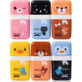 Cute Pencil Erasers for Kids - 6 Pack with Covers & Rollers