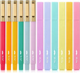 No-Bleed Bible Highlighters & Pens, 12-Pack Assorted Colors, Black Ink Pens for Bible Study