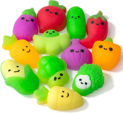 Vegetable Squishy Toys - 12 Pack of Soft Mini Squishies
