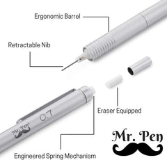 All-Metal Mechanical Pencil with Case, 0.7mm, Gift-Ready