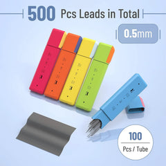 HB 0.5mm Mechanical Pencil Lead Refills, 5 Pack (500 Pieces Total)