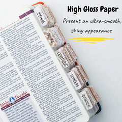 Bible Tabs for Catholic or Other Bibles, 75 Laminated Tabs, Old & New Testament, Bible Journaling Supplies for Women