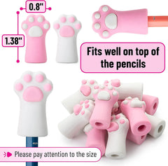 Cute Cat Paw Pencil Toppers Eraser Caps (12 Pack)