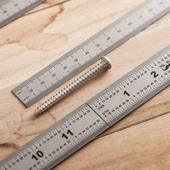 Stainless Steel Ruler Set (4-Pack) - 6, 8, 12, 14 Inches