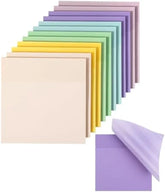 Mr. Pen Transparent Sticky Notes 3x3 Inches, Morandi Colors, 12 Pads (600 Sheets), See-Through Bulk Notes