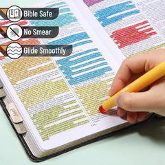Bible Gel Highlighters, 16 Pack, Assorted Colors, No-Bleed, Twist-Up, Sharpenable Tips