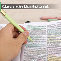 12-Pack Aesthetic Gel Highlighters & Pens, Pastel Colors, No Bleed Through for Bible Study