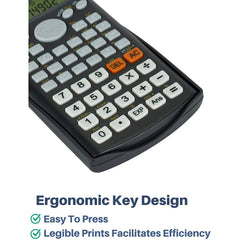 Solar Scientific Calculator with 2-Line Display, 240 Functions, and 10+2 Digits