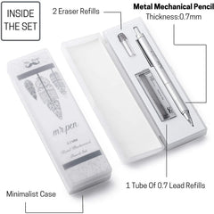 All-Metal Mechanical Pencil with Case, 0.7mm, Gift-Ready