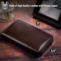 Metal Mechanical Pencil Set with Leather Case, 5 Sizes, HB Leads