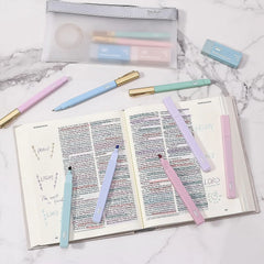Aesthetic Highlighters & Ballpoint Pens, 12 Pack