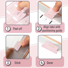 Mr. Pen Bible Tabs - 75 Laminated Pink Shade Index Tabs for Women & Men, Bible Book Labels for Study