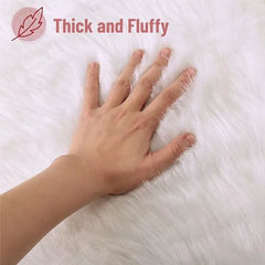 Mr. Pen Christmas Tree Skirt, 36 Inch, White Faux Fur