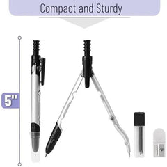 5-Inch Convertible Compass for Geometry and Drafting