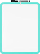 Kids White Board with Turquoise Frame, 14 x 11 Inches, Includes Marker