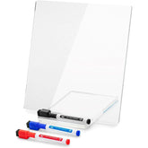 Clear Acrylic Dry Erase Board with Stand, 10"x10"