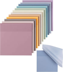 Mr. Pen Transparent Sticky Notes 3x3 Dreamy Pastel 12 Pads 600 Sheets See Through Bulk
