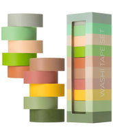 Decorative Washi Tape Set - 10 Pack, 0.6 Inch Wide, Assorted Colors