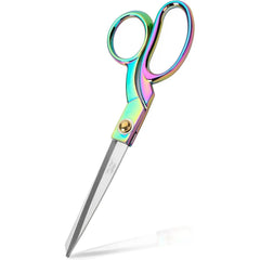 8" High-Carbon Steel Rainbow Tailor Shears - Metal Fabric Scissors