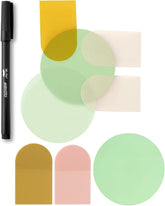 Bible Transparent Sticky Notes, 150 Sheets, Matera Glow + Pen