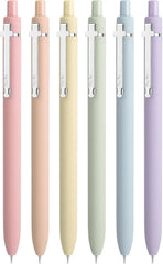 Mr. Pen Retractable Gel Pens, 6 Pack, 0.5 mm Black Ink, Pastel Barrel with Silver Clip, Smooth Writing Pens for Journaling