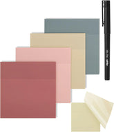 Mr. Pen Transparent Sticky Notes, 3x3 Inches, 200 Sheets, Vintage Colors