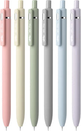 Retractable Gel Pens, 6 Pack, 0.5mm Fine Point