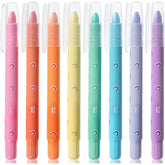 Bible Gel Highlighters, 8 Pack, Assorted Colors, No-Bleed, Twist-Up, Sharpenable Tips