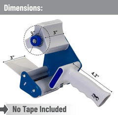 Heavy Duty 3-Inch Packing Tape Dispenser Gun with Ergonomic Grip