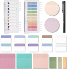 Mr. Pen Transparent Sticky Notes Set - 1000 Colorful Sheets, Giftable