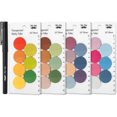 Bulk Round Transparent Sticky Notes Set - 28 Pads, 1120 Sheets