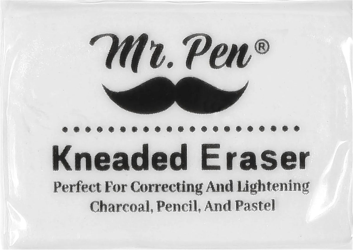 White Kneaded Erasers (12 Pack) - Moldable Art Erasers for Artists