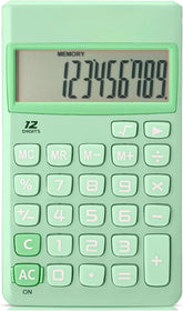 Pastel Green Solar Handheld Calculator with 12-Digit Display