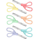 Kids Scissors 6-Pack, 5-Inch Blunt Tip, Pastel Handles, for Ages 4+
