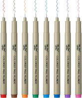 Colored Fineliner Pens for Drawing, 0.25mm Tip, 8 Pack