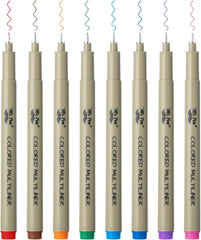 Colored Fineliner Pens for Drawing, 0.25mm Tip, 8 Pack