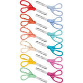 Kids Scissors 5" (12 Pack) - Blunt Tip, Modern Shades, Ages 4+