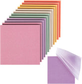 Vintage Glitter Sticky Notes 3x3 Inches, 12 Pads (600 Sheets Total) - Retro Pastel Colors for Planning & Journaling