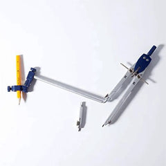Professional Metal Compass with Wheel & Lock, Draw Up to 18"