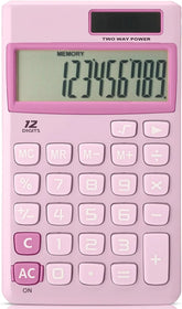 Purple 12-Digit Solar Handheld Calculator with Standard Functions