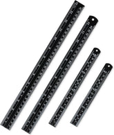 Stainless Steel Ruler Set (4 Pack) – 6, 8, 12, 14 Inches with Metric & Inch Markings