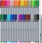 Bulk Fineliner Pens - 46 Pack, 0.4mm Fine Tip, Assorted Colors