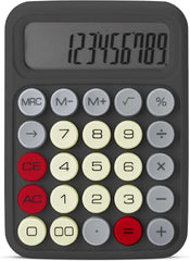 Mechanical Switch Calculator with 12-Digit Large LCD Display and Round Grey Keys