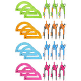 Bulk Compass and Protractor Set (12 Sets) - Colorful Classroom Supplies