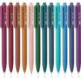 Retractable Gel Pens 12 Pack - Vintage Dark Colors, Fine Point 0.7mm, Cute Aesthetic Pens for Journaling